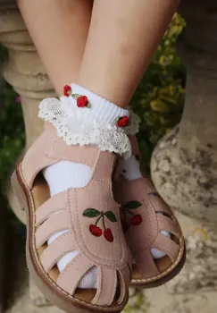 Konges Slojd sandale din piele intoarsa pentru copii ESMAA SANDAL SUEDE culoarea maro, KS102569 imagine