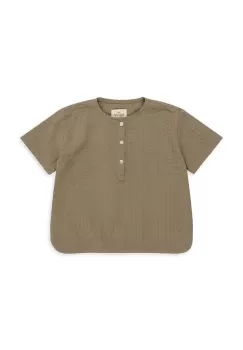 Konges Slojd tricou de bumbac pentru copii culoarea maro, modelator imagine