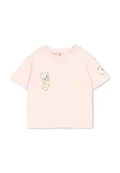 Konges Slojd tricou de bumbac pentru copii RHW X KS LETTRE TEE OCS culoarea roz, cu imprimeu, Rosie Huntington Whiteley KS103612 imagine