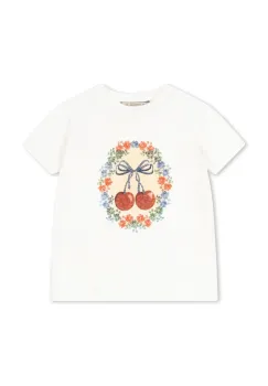 Konges Slojd tricou din amestec de in pentru copii ERA TEE OCS culoarea alb, KS102600 imagine