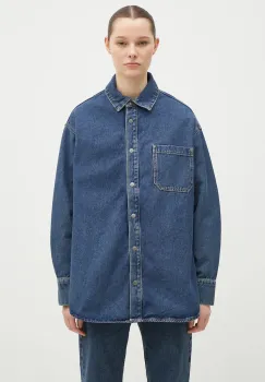 KSUBI camasa jeans Oversized Longsleeve Shirt Subway femei, cu guler clasic, relaxed, WPF24SH007 imagine