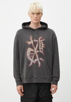 KSUBI hanorac de bumbac Dug Out Biggie Hoodie barbati, culoarea gri, cu gluga, cu imprimeu, MFA24FL017 imagine