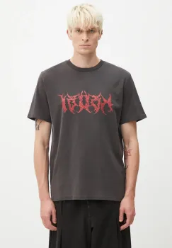 KSUBI tricou din bumbac Sabbath Kash barbati, culoarea negru, cu imprimeu, MFA24TE002 imagine