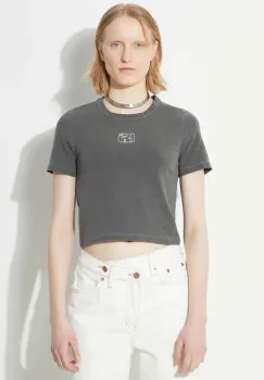KSUBI tricou Stacked Baby Ss Tee Charcoal femei, culoarea gri, WSP24TE001 imagine