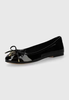 Kurt Geiger London balerini de piele Eagle Ballerina culoarea negru, 9790600319 imagine