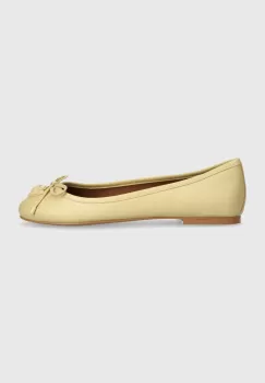 Kurt Geiger London balerini de piele Eagle Ballerina Drench culoarea bej, 2121142109 imagine