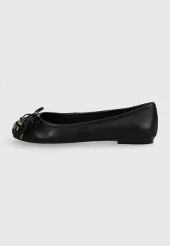 Kurt Geiger London balerini de piele Eye Emb Ballerina culoarea negru, 1289000109 imagine