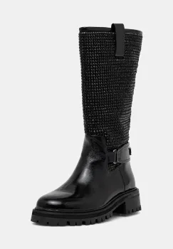 Kurt Geiger London botine Kurt Mid Calf Boot culoarea negru, cu toc plat, 4992800039 imagine