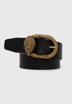 Kurt Geiger London curea de piele femei, culoarea negru imagine