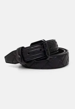Kurt Geiger London curea de piele KENSINGTON femei, culoarea negru, 760209109 imagine