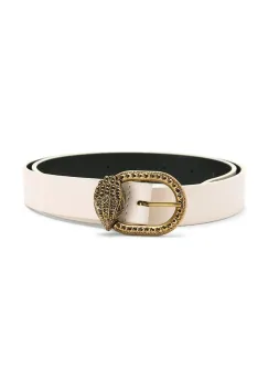 Kurt Geiger London curea de piele Mayfair culoarea bej, 5257841109 imagine