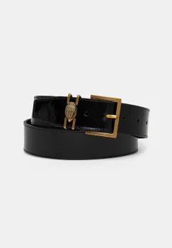 Kurt Geiger London curea de piele SHOREDITCH 40 BELT femei, culoarea negru, 9694300309 imagine