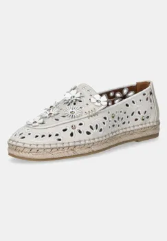 Kurt Geiger London espadrile din piele intoarsa Flower Espadrille Loafer culoarea bej, 4352744209 imagine