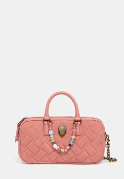 Kurt Geiger London geanta de mana din piele intoarsa KENSINGTON culoarea roz, 3580957219 imagine