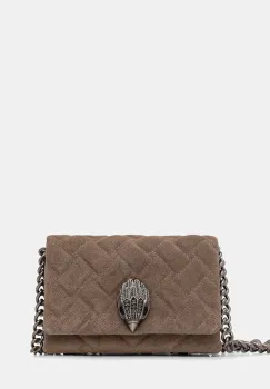 Kurt Geiger London geanta de mana din piele intoarsa MINI KENSINGTON culoarea maro, 9594547209 imagine