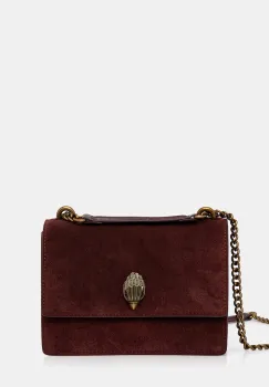 Kurt Geiger London geanta de mana din piele intoarsa SHOREDITCH culoarea bordo, 9540454209 imagine