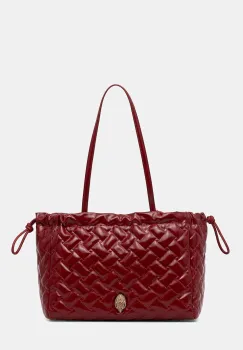 Kurt Geiger London geanta de piele KENSINGTON culoarea bordo, 4370850319 imagine