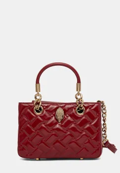 Kurt Geiger London geanta de piele KENSINGTON culoarea bordo, 4376850319 imagine