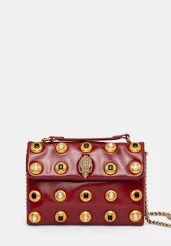 Kurt Geiger London geanta de piele KENSINGTON culoarea bordo, 4700250319 imagine