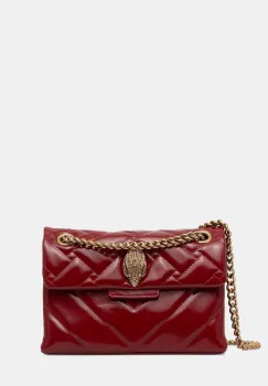 Kurt Geiger London geanta de piele KENSINGTON culoarea bordo, 846350319 imagine