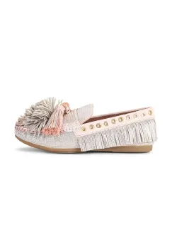 Kurt Geiger London mocasini din piele intoarsa Pom Pom Moccasin imagine