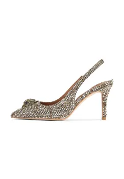 Kurt Geiger London pantofi cu toc stiletto Belgravia High Sling Beige Comb imagine