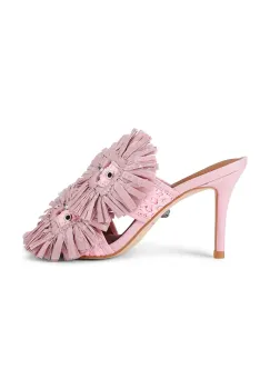 Kurt Geiger London papuci cu toc cui pentru femei Raffia Buckle Sandal imagine