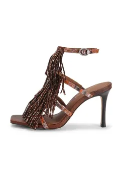 Kurt Geiger London sandale cu toc inalt Fringe Sandal 90 imagine