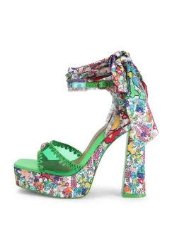 Kurt Geiger London sandale cu toc Vinyl Tie Platform imagine