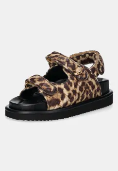 Kurt Geiger London sandale de piele Orson femei, culoarea bej, cu platforma, 3469639289 imagine