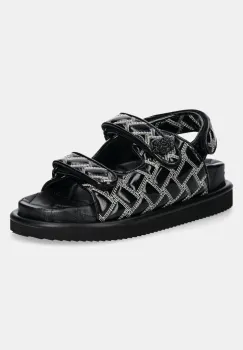 Kurt Geiger London sandale de piele Orson femei, culoarea negru, cu platforma, 3469600309 imagine