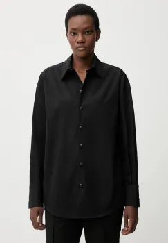 La Mania camasa din bumbac ZENITH culoarea negru, cu guler clasic, relaxed, ZENITH imagine