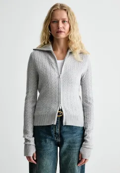 La Mania  pulover cu fermoar pentru femei cu lana merino BING imagine