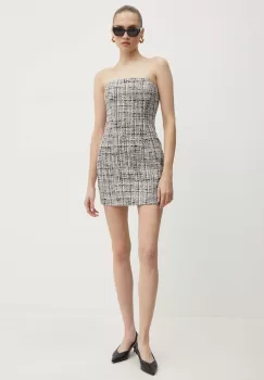 La Mania rochie culoarea alb, mini, drept, BELLA imagine