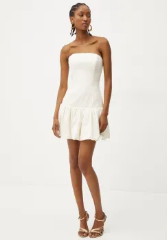 La Mania rochie culoarea bej, mini, evazati, PENNY imagine