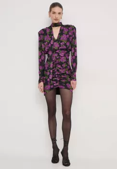 La Mania rochie culoarea violet, mini, mulata imagine