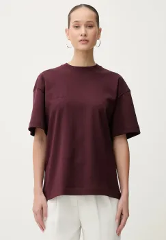 La Mania tricou din bumbac BABES culoarea bordo, BABES imagine