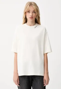 La Mania tricou din bumbac culoarea bej, ADELL imagine