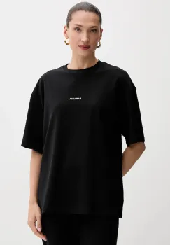 La Mania tricou din bumbac culoarea negru, TEEZY imagine