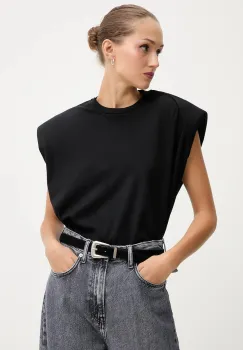 La Mania tricou din bumbac MARIKA culoarea negru, MARIKA imagine