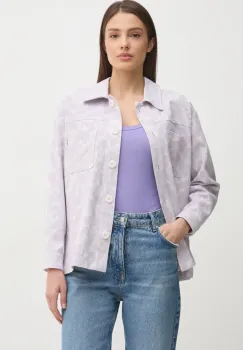 La Petite Francaise camasa CHANDLER femei, culoarea violet, cu guler clasic, relaxed, CHANDLER imagine