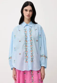 La Petite Francaise camasa din bumbac CHEN cu guler clasic, relaxed, CHEN imagine