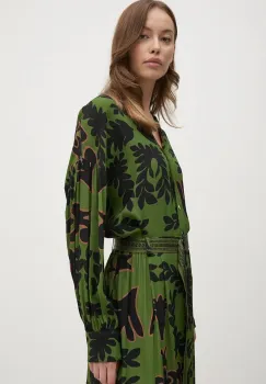 La Petite Francaise camasa PFCHERCHEUSE femei, culoarea verde, relaxed, PFCHERCHEUSE imagine