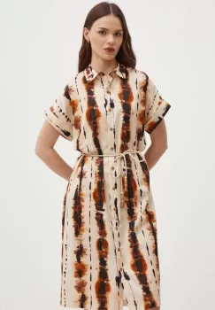 La Petite Francaise rochie din bumbac RAVIN culoarea bej, mini, drept imagine