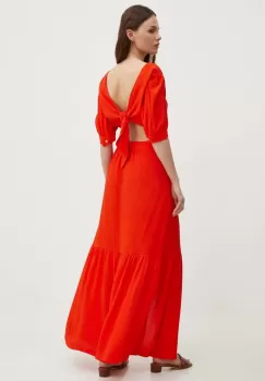 La Petite Francaise rochie RETARD culoarea rosu, maxi, evazati imagine