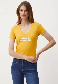 La Petite Francaise tricou din bumbac THIBAULT femei, culoarea portocaliu imagine