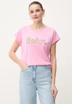 La Petite Francaise tricou din bumbac TYFANY femei, culoarea roz, TYFANY imagine