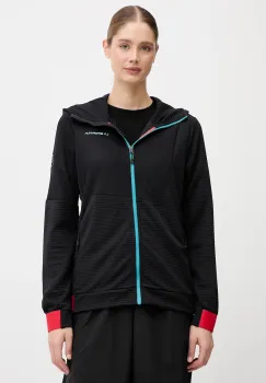 LA Sportiva hanorac Mood culoarea negru, cu gluga, uni, ZACF002 imagine