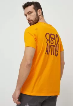 LA Sportiva tricou Back Logo barbati, culoarea portocaliu, cu imprimeu, F04102102 imagine