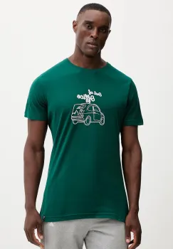 LA Sportiva tricou din bumbac Cinquecento culoarea verde, cu imprimeu, ZACT205 imagine